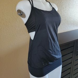 Be Pure active race back tank top tee sz S